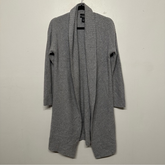 Halogen 100% Cashmere Ribbed Duster Cardigan Sweater XS / S - Picture 2 of 5